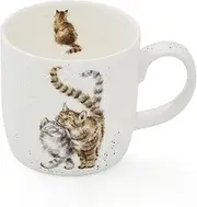 [Royal Worcester] Wrendale Designs - 0.31L/11Fl.oz Cat Mug Feline Good SKU: MMSY5629-XS
