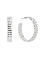 Ettika Metal Moderna Large Half Hoop Earrings