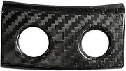 Compatible for Ferrari 458 2011-2016 Real Carbon Fiber Auto Rear Door Trunk Switch Button Frame Cover Sticker Car Interior Accessories(Black Carbon Fiber)