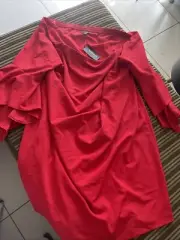 AUTOGRAPH BELL SLEEVE DRESS SZ 24 RED F30