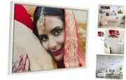 Sylvie Custom Printed Framed Canvas Wall Art, 24x18 White, Personal Canvas