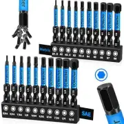 20-PCS Allen Key/Allen Wrench Drill Bit Set, Impact Hex Bits (Metric & SAE)