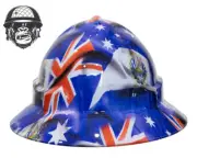 Custom Hydrographic Safety Hard Hat EL SALVADOR SHOVEL PRO CHOICE WIDE BRIM