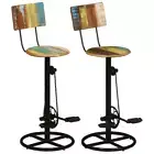 Bar Stools 2 pcs Solid Wood Reclaimed