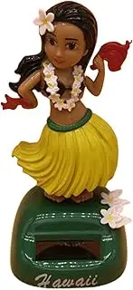 Solar Bobble Head Figures car Ornaments, Hawaiian Girl Dashboard Doll, Hawaiian Solar Dancer, Solar Powered Dancing Figures, Shaking Doll for Car,Hawaiian Girl Dashboard Doll for Car Home