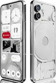 Nothing Phone 2 Smartphone Unlocked 5G Android Phone Snapdragon 8+ Gen 1 chipset, 50MP Dual Camera, 6.7'' AMOLED Display, 4700mAh Battery, NFC,12GB + 512GB,White (No Charger)