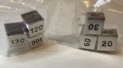 Arceus UPC Chrome Metal Dice with Purple lettering Set Sealed Brand New