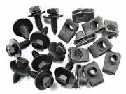 Ford Body Bolts & U-nut Clips- M8-1.25 x 25mm Long- 13mm Hex- 20pcs (10ea) #152 (for: Lincoln)