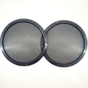 2- 10" Black Car Speaker Cover Steel Mesh Sub Woofer Subwoofer Grill ABS Frame