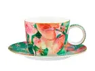Maxwell & Williams Teas & C's Tropicana Cup & Saucer 250ml Pink Gift Boxed