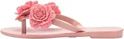 [mini melissa] Harmonic Springtime Girls Flip Flops - Kids Flip Flops, Flower Design, Slip On Kids Sandals, Kids Jelly Shoes