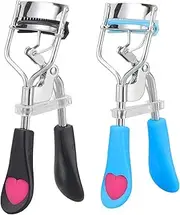 Eyelash Curler with Built-In Comb Attachment, Eyelash Comb Curlers Makeup Mascara Applicator Eyebrow Grooming Brush Tool, Stainless Steel Separates Lashes False Eyelashes Accessory Tools