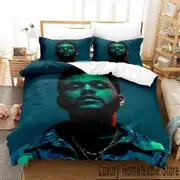 v2329 Bed Sheets XO The Weeknd Bedding Set Duvet Cover Bed Set Quilt Cover Pillowcase Comforter king Queen Size Boys Adult Bedding 3-Piece Bedding Set