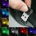 1x Mini RGB LED USB Car Interior Neon Atmosphere Ambient Light Bulb Accessories
