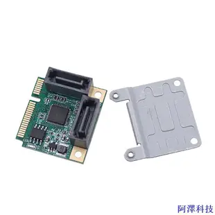 阿澤科技Jmt Mini PCI-E轉SATA3.0擴展卡M.2 PCI-Express 2.0 SSD轉接卡B+M Key R