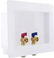 SharkBite 1/2 Inch x 3/4 Inch MHT Washing Machine Outlet Box, Push to Connect Brass Plumbing Fittings, PEX Pipe, Copper, CPVC, 24763
