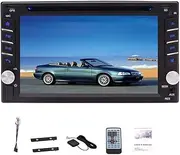Eincar 6.2 Inch Double DIN DVD CD Player Car Radio 800 * 480 High-resolution Capacitive Touch Screen Autoradio Stereo Headunit Support Multimedia player HD 1080P AM FM RDS Radio Built-in Bluetooth + Backup Camera Input