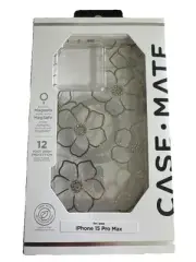 Case-Mate Tough Clear Series Case for iPhone 15 Pro Max - Floral Gems New