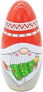 Christmas Gnome Wooden Nesting Doll | 5X Gnomes Faceless Dwarf Nesting Doll Set - Scandinavian Tomte Tacking Nested Set, Gnome Decor Accent Statues Handmade Dwarf Toys for Party Favors