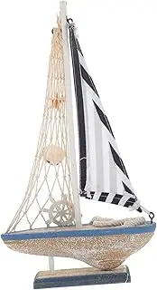 Angoily Sailing Boat Model Decor Retro Nautical Ornament for Home Mediterranean Style for Living Room Bedroom Unique Desktop Sailboat Display