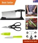 Kitchen Cutting Set 3 Pcs, Chinese Chef’s Knife Set, Ultra Sharp 7.5” Meat Cl...