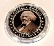 99.9% Silver Proof Coin Plated Frederick Douglass By BRADFORD EXCHANGE