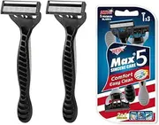 3PCS Individually Wrapped 5 Blades Disposable Razor Shaving Shaver Trimmer Comfort Easy Clean