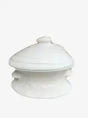 Vintage Ceramic Clam Shell Seafood Soup/Salad Lidded Tureen Elegant Server Bowl