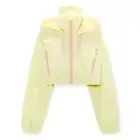 NWT New Zara Yellow Cropped Jacket Windbreaker Size M