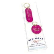 NEW Howligans FRED Pet Supplies Miss Congeniality Best in Show Tags Charms Pink