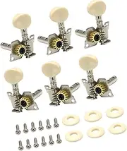 Hellery 6Pcs Guitar String Tuning Pegs Replace Tuning Keys 3L + 3R for Guitarist