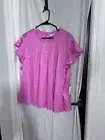 Ana Pink NWT Peasant Too Flutter Cap Sleeve 3x