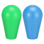 Arcade Joystick Head Ellipse Oval Rocker Ball Top Handle Green Blue 2Pcs