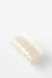 [Rubi] Rubi - Lily Hair Claw - White marble rectangle OS WHITE MARBLE RECTANGLE