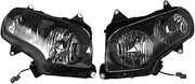 Black Motorcycle Front Headlight Assembly，Compatible For Gold Wing 1800 GL1800 2001-2011