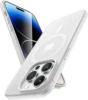 JETech Matte Case for iPhone 14 Pro Max 6.7-Inch Compatible with MagSafe, Non-Yellowing and Anti-Fingerprint, Shockproof Translucent Frosted TPU Soft Phone Cover (Frosted Clear)