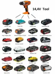 Battery Adapter for AEG (Ridgid) 14,4V Tools ( Jadapters )