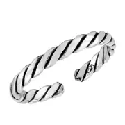 Everyday Spiral Twisted Band Sterling Silver Toe/Pinky Ring