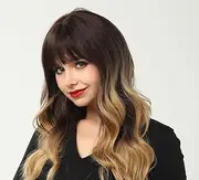 Hairdo Trendy Fringe Just Bangs Hairpiece Add-On by (Black gradient gold, One size)
