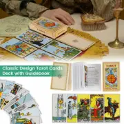 78 Card Tarot Cards Deck Book Set for Beginner Party Game with English Guidebook