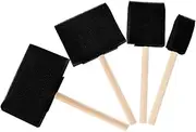 DIY Foam Texture Painting Sponges 4 Small Sponge Brushes Wood Handle for Boys and Girls' Art Projects