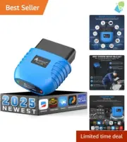 Bluetooth 5.0 OBDII Scanner - Wireless Auto Diagnostic Tool for Cars & Bikes