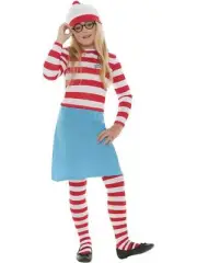 Where's Wally Wenda Kids Wheres Wally? Fancy Dress World Book Day Costume