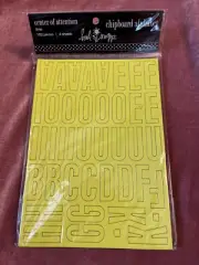 NEW Heidi Swapp chipboard alphabet lime Center of Attention