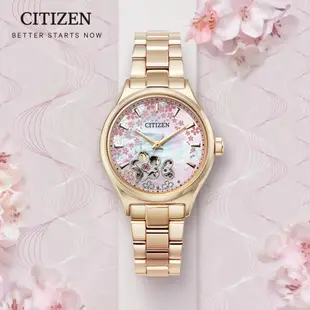 CITIZEN 星辰 廣告款 櫻花 限定機械錶 PC1019-66Y