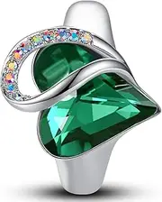 [Leafael] Infinity Love Women's Adjustable Heart Ring Made with Swarovski Crystals