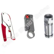 COMPRESSION TOOL SET F BNC RCA RG6 RG59 CONNECTOR CABLE COAX CRIMPER