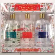 Amaryllis & Juniper Body Wash Collection Set of 3 28 Oz Holiday Mint Berry Pine