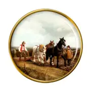Horse Plough by Herring Lapel Pin Badge