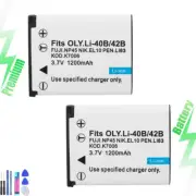2x Battery for Casio NP-80 Exilim EX-ZS5 EX-ZS6 EX-ZS50 EX-ZS100 EX-ZS150